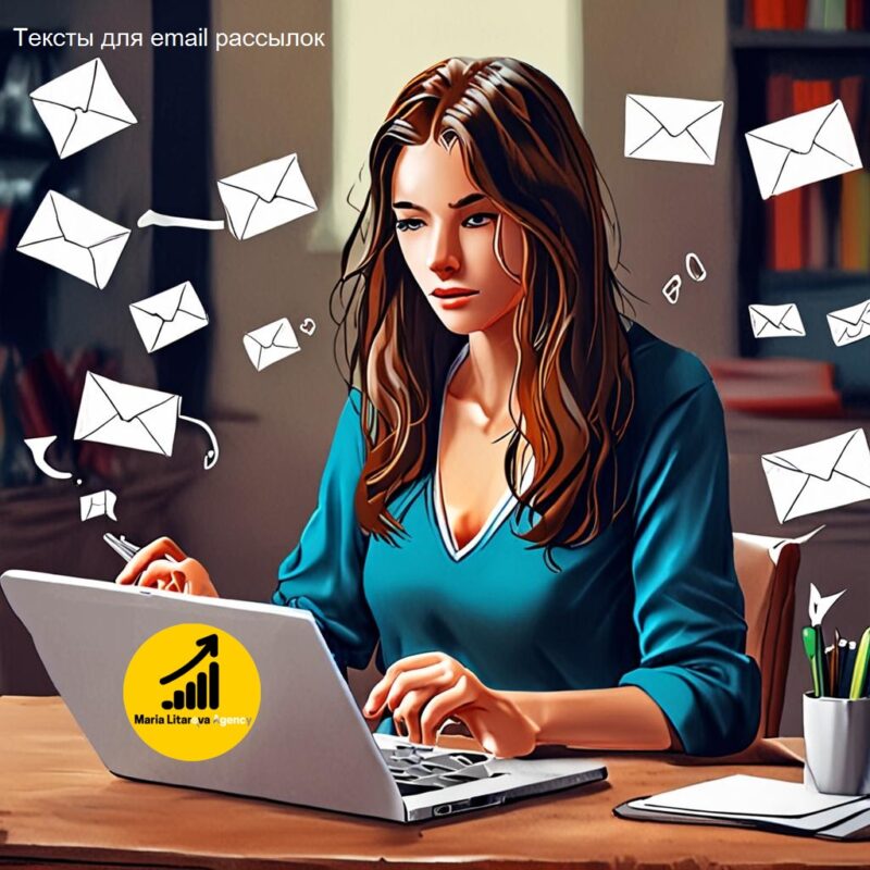 Написание текстов для email рассылок командой Копирайтинг-агентства Марии Литаровой